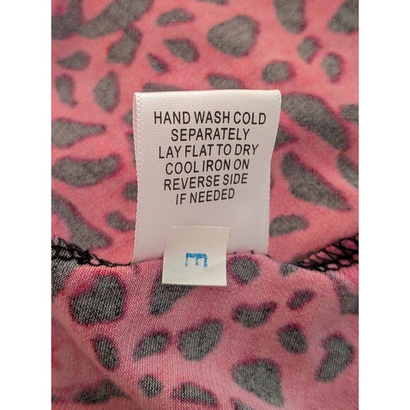 IMAN Maxi Dress Women's 1X Hot Pink Black Liquid Knit Leopard Hi Low Faux Wrap - Picture 9 of 12